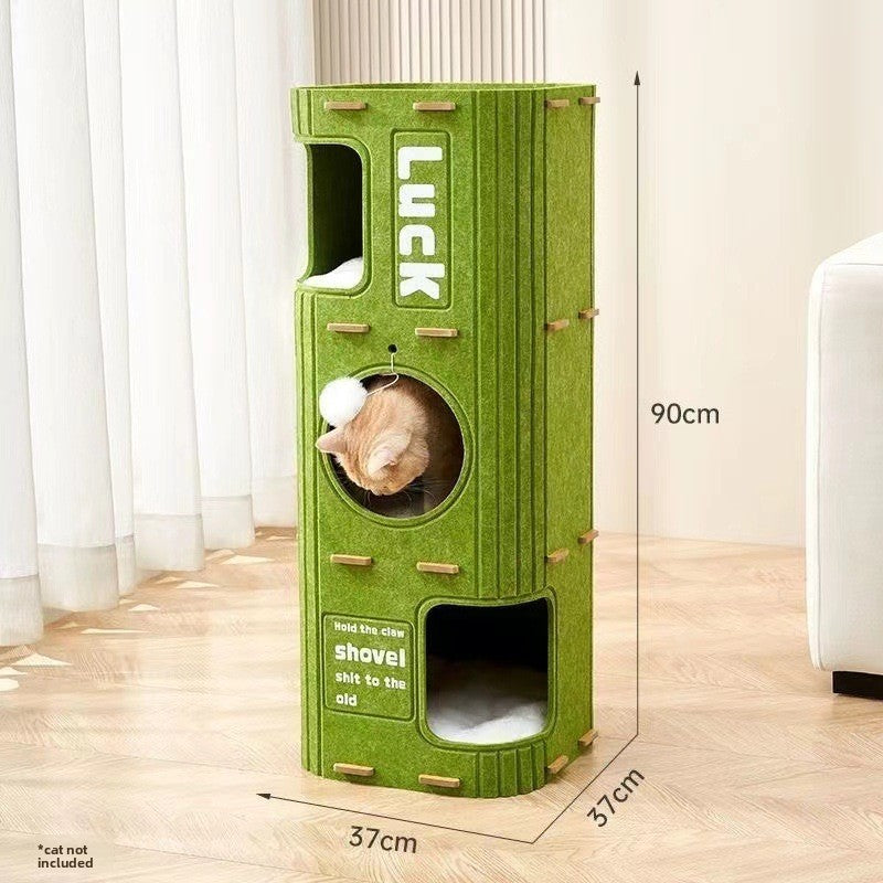 Multi-Layer Cat Tree with Scratching Board