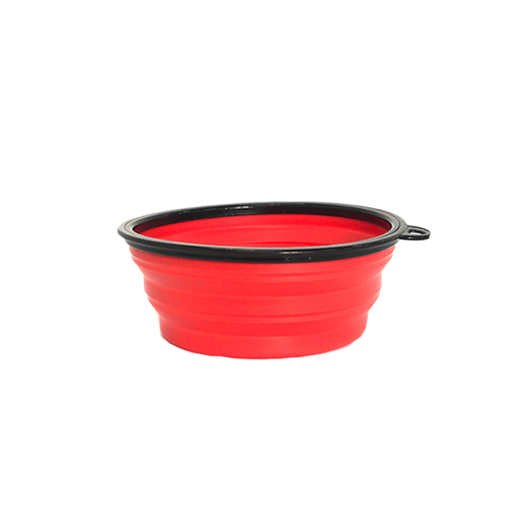 Foldable plastic dog bowl