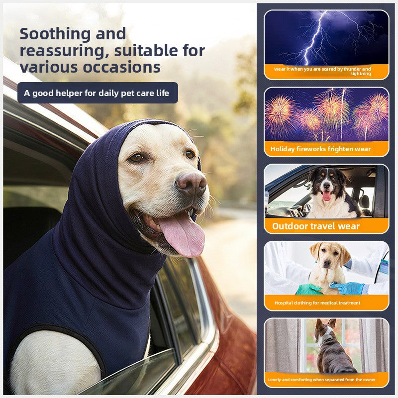 Hooded Dog Vest with Anxiety Relief