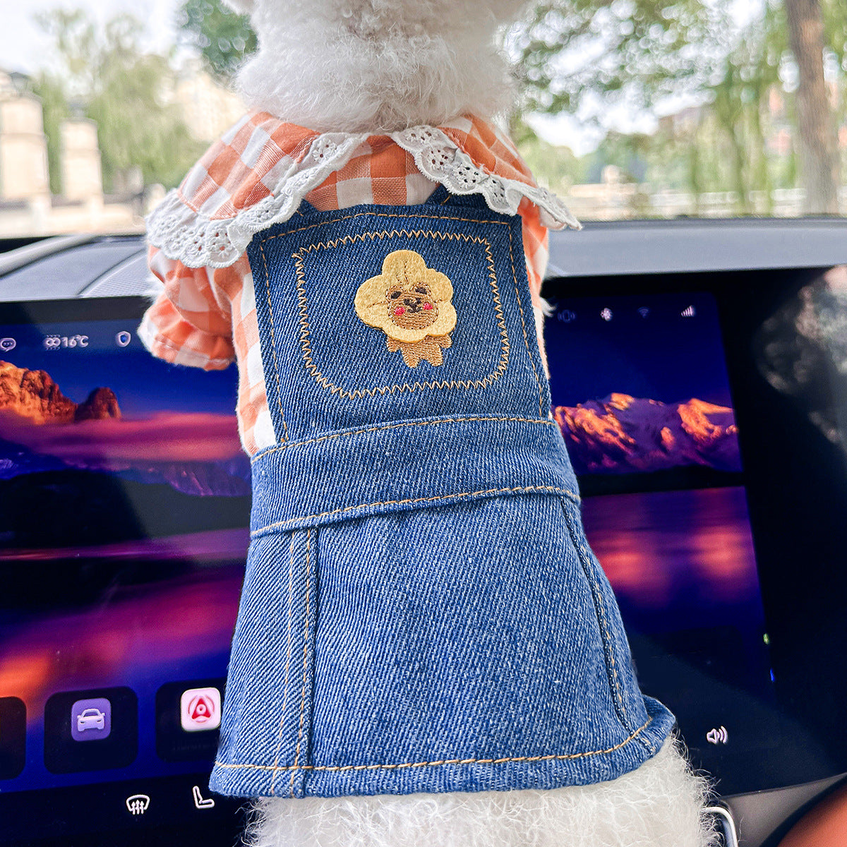 Cute Denim Pet Skirt