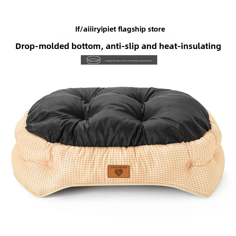 All Seasons Plush Dog Bed with Cooling Pad Option