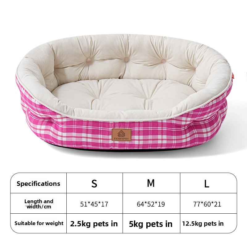 All Seasons Plush Dog Bed with Cooling Pad Option