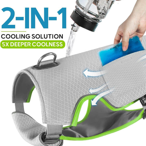 Adjustable Pet Cooling Vest with Ice Packs