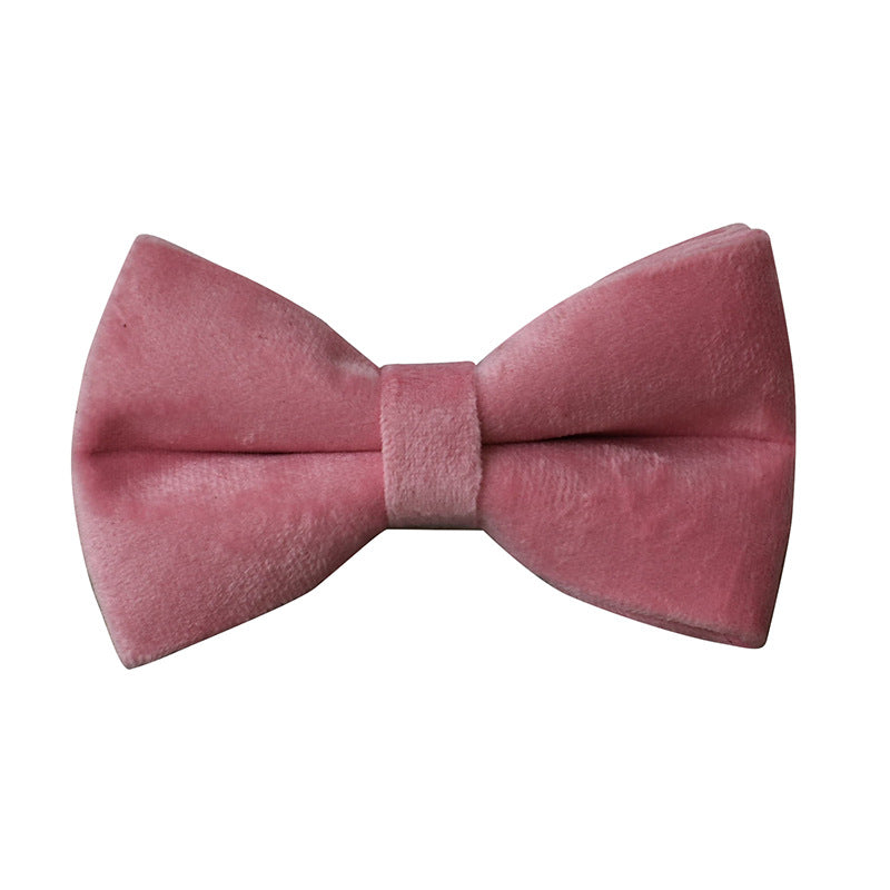 Pink Velvet Dog Collar with Rose Gold Buckle