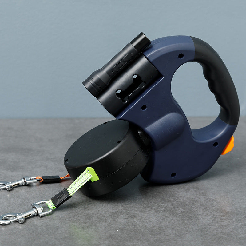 Automatic Retractable Dual Dog Leash for Small Medium Breeds