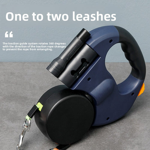 Automatic Retractable Dual Dog Leash for Small Medium Breeds