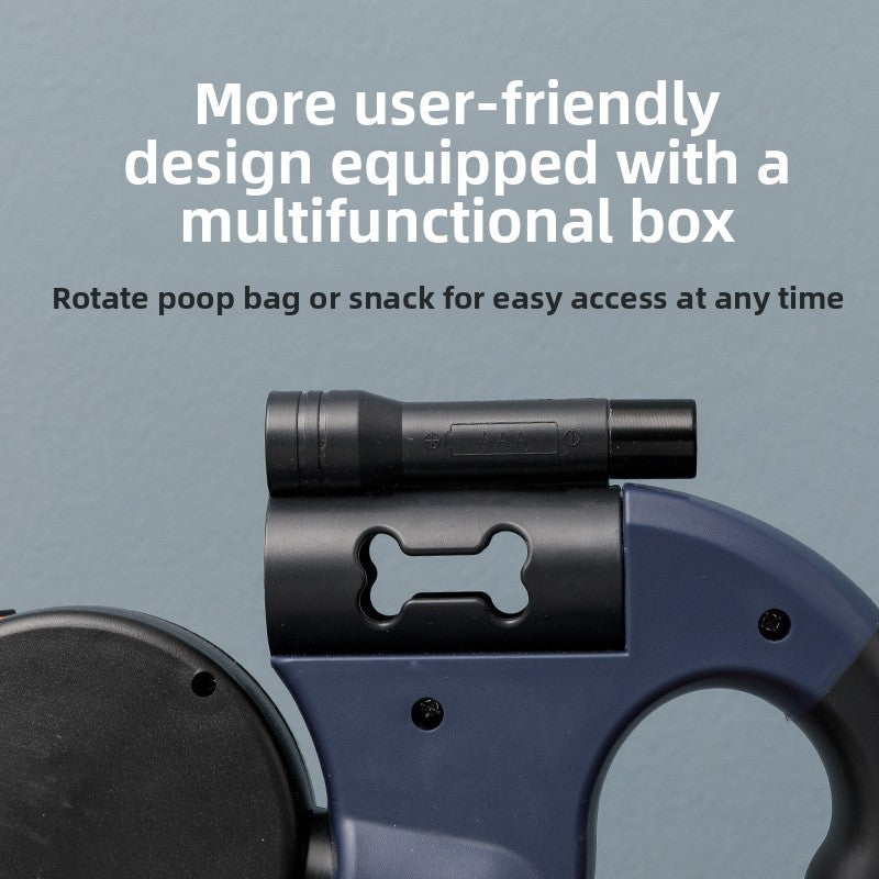 Automatic Retractable Dual Dog Leash for Small Medium Breeds