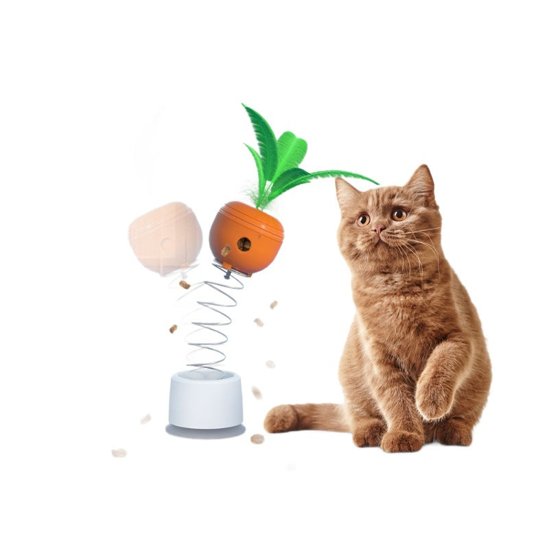 Cat Teaser Toy with Feather and Suction Cup
