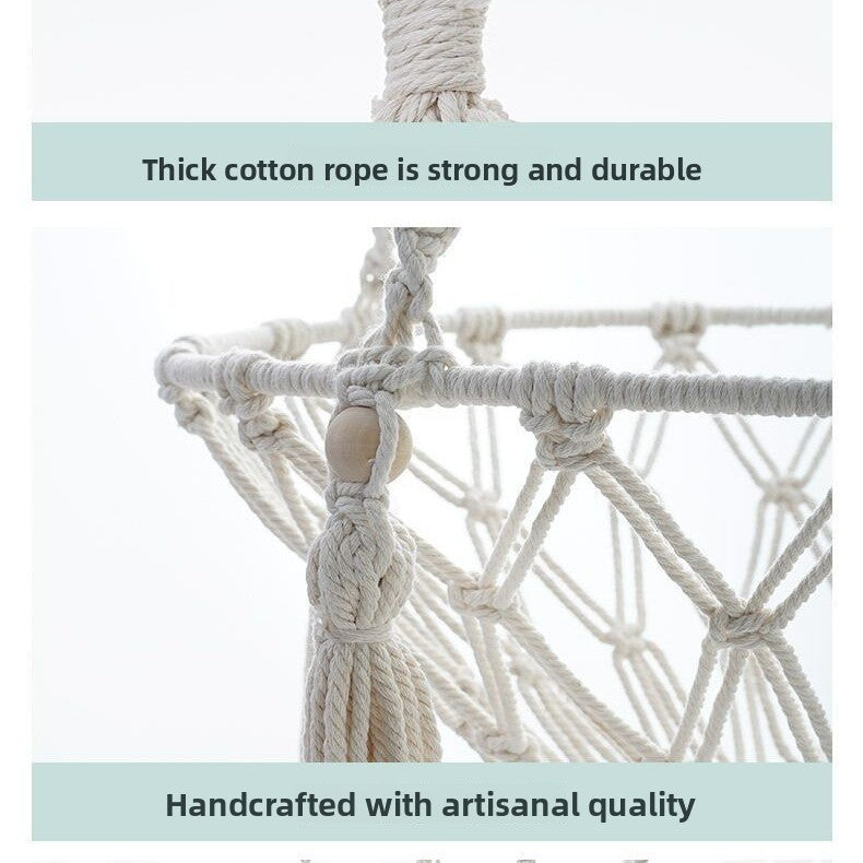 Cotton Rope Pet Hanging Basket Bed