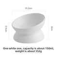 Slanted-mouthed high-legged pet food bowl
