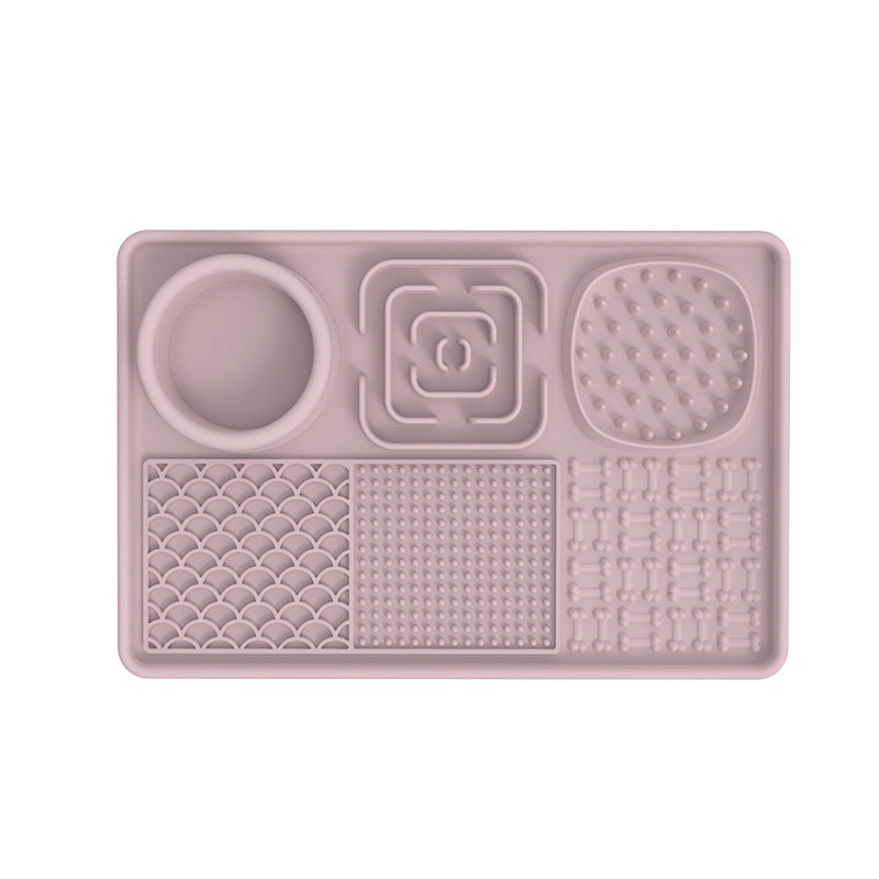Silicone Pet Licking Mat Slow Feeder with Suction Cups