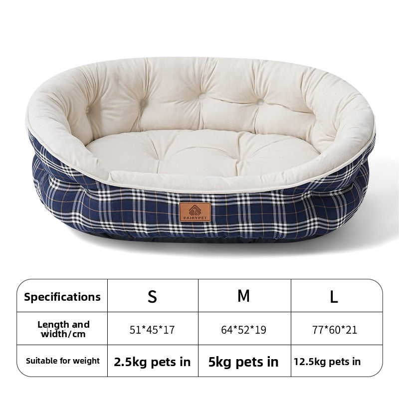 All Seasons Plush Dog Bed with Cooling Pad Option