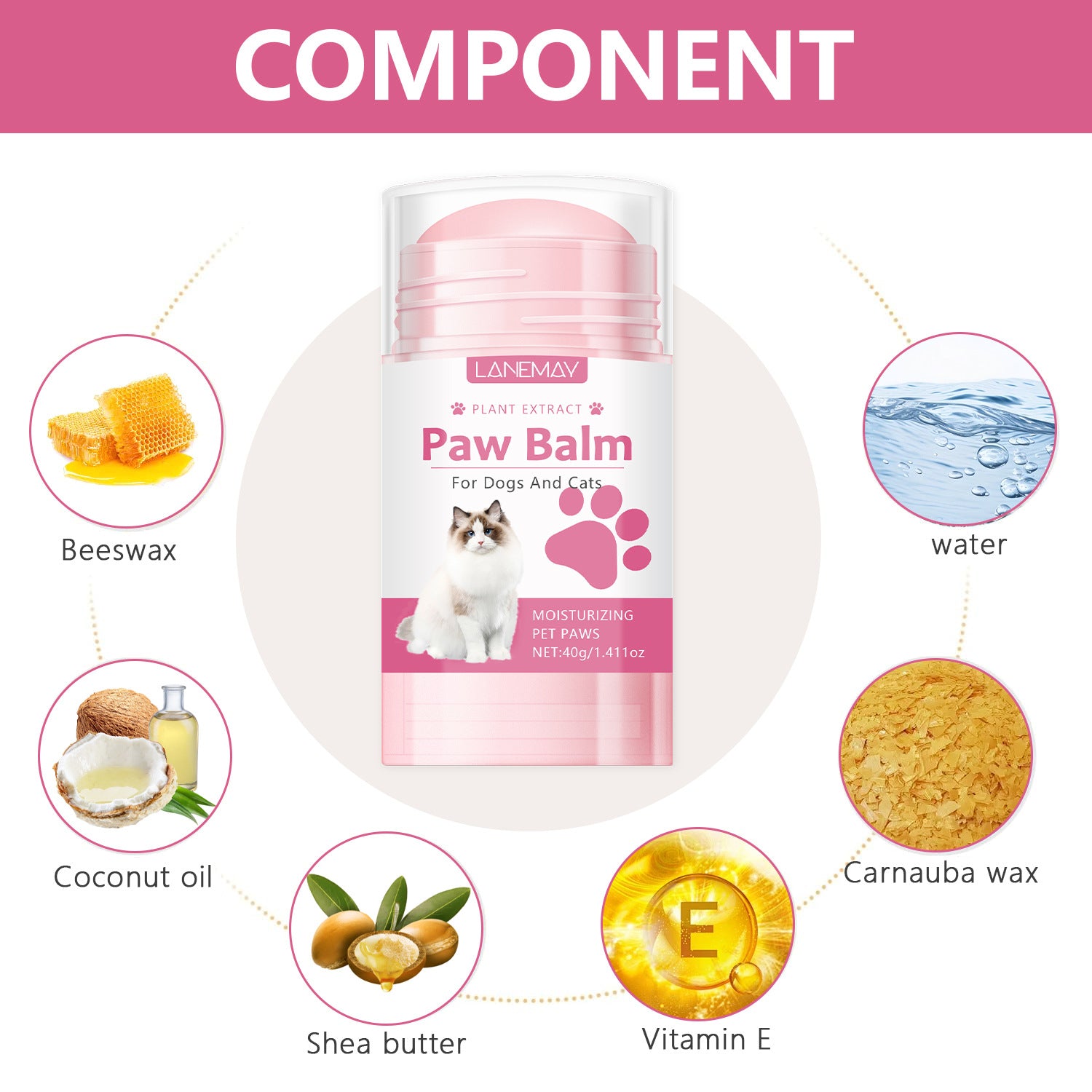 Pet Paw Protection and Moisturizing Stick