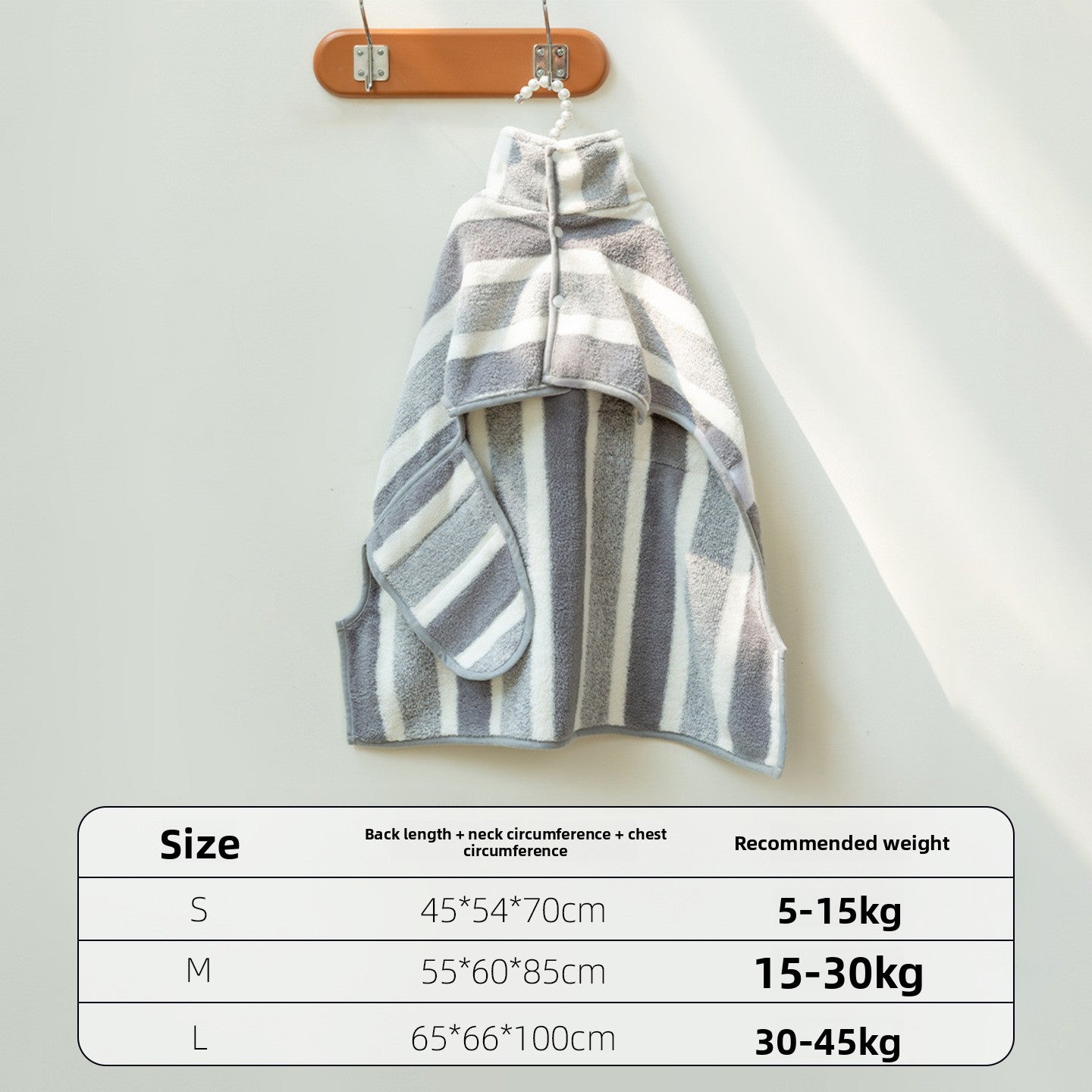 Disposable Absorbent Pet Bathrobe for Dogs and Cats