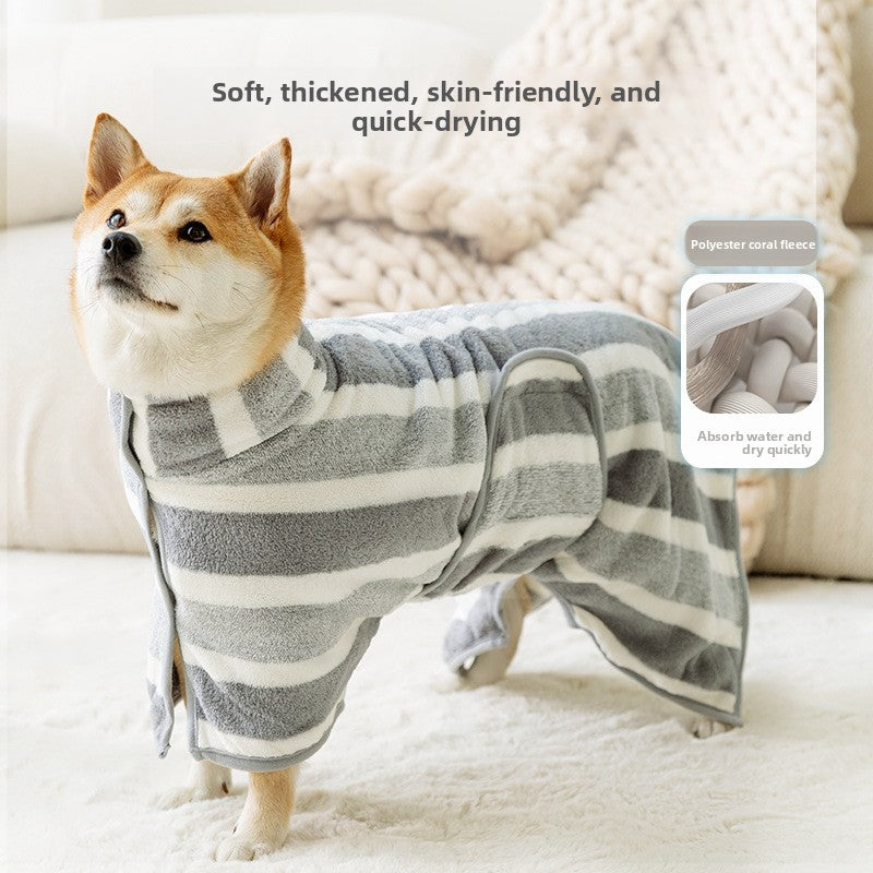 Disposable Absorbent Pet Bathrobe for Dogs and Cats