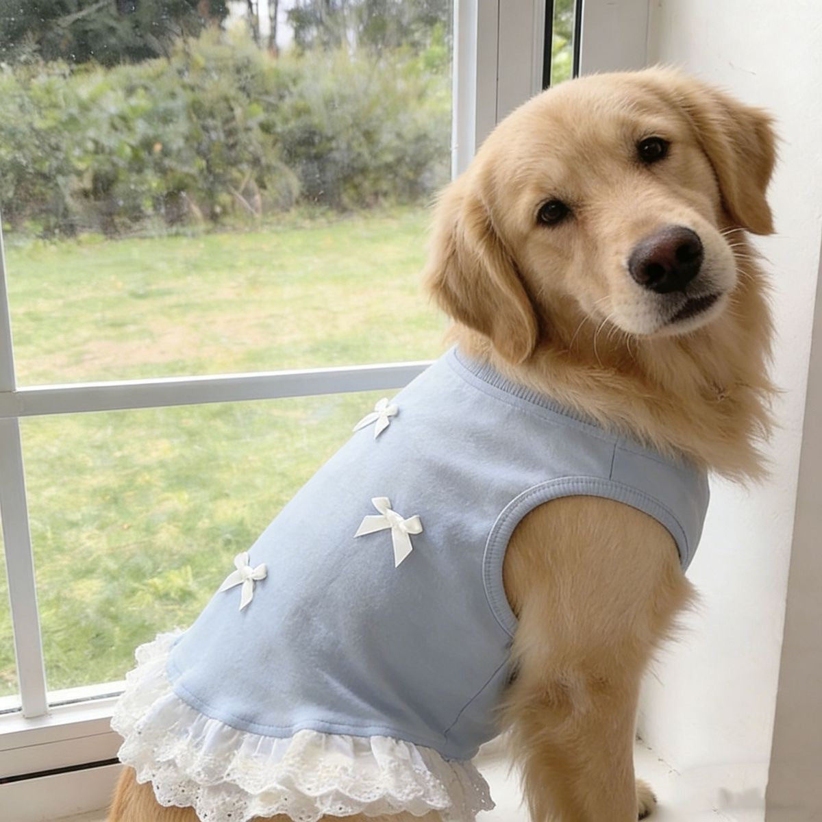 Lace Trimmed Breathable Dog Vest