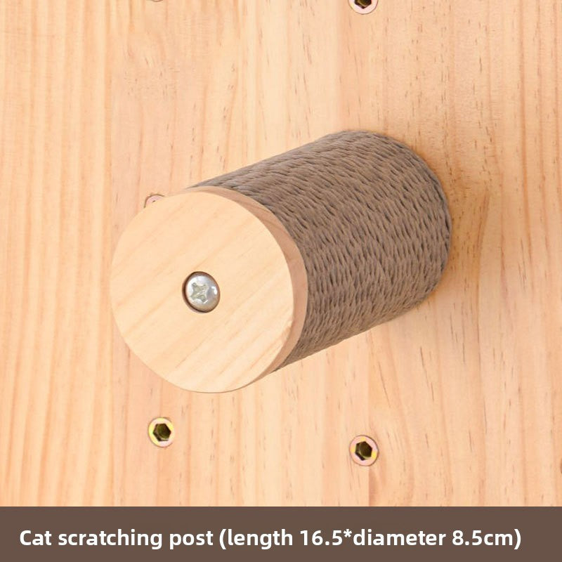 Modular Wall-Mounted Cat Climbing Tree with Perch