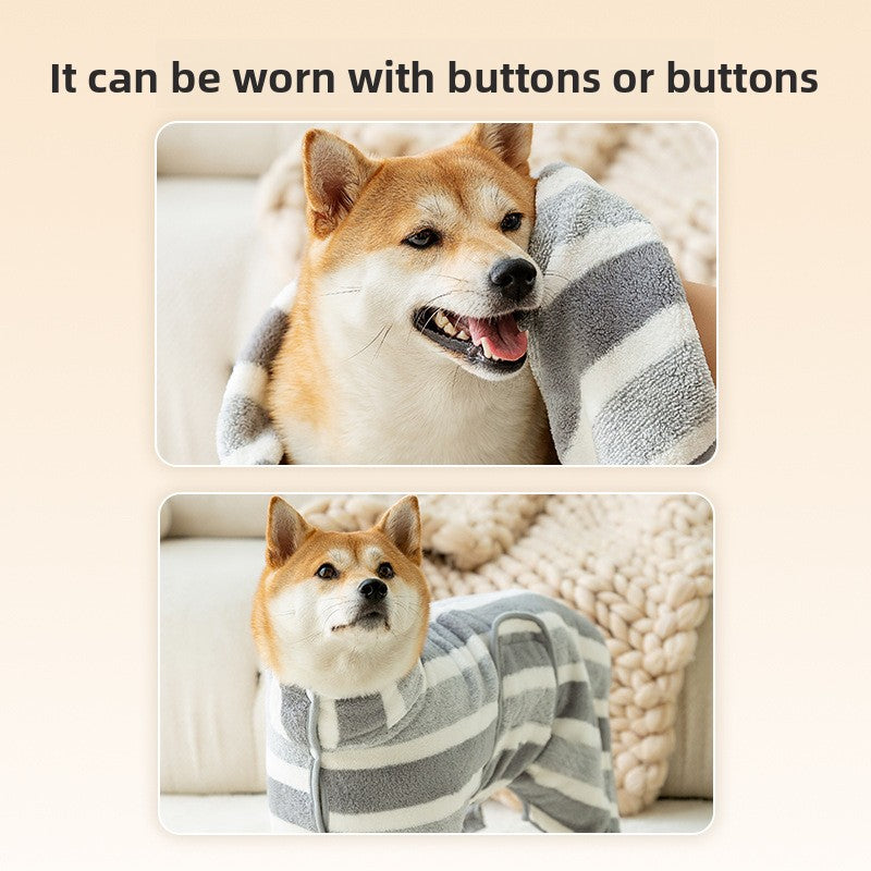 Disposable Absorbent Pet Bathrobe for Dogs and Cats