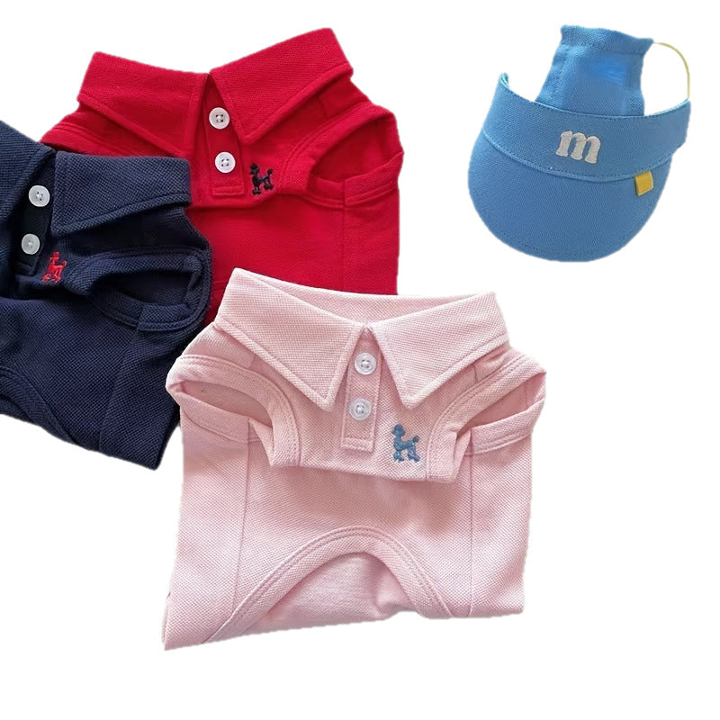 Embroidered Pet Polo Shirt Vest