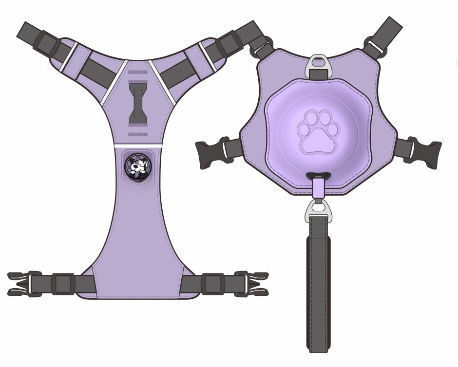 Retractable Vest-Style Dog Harness Leash