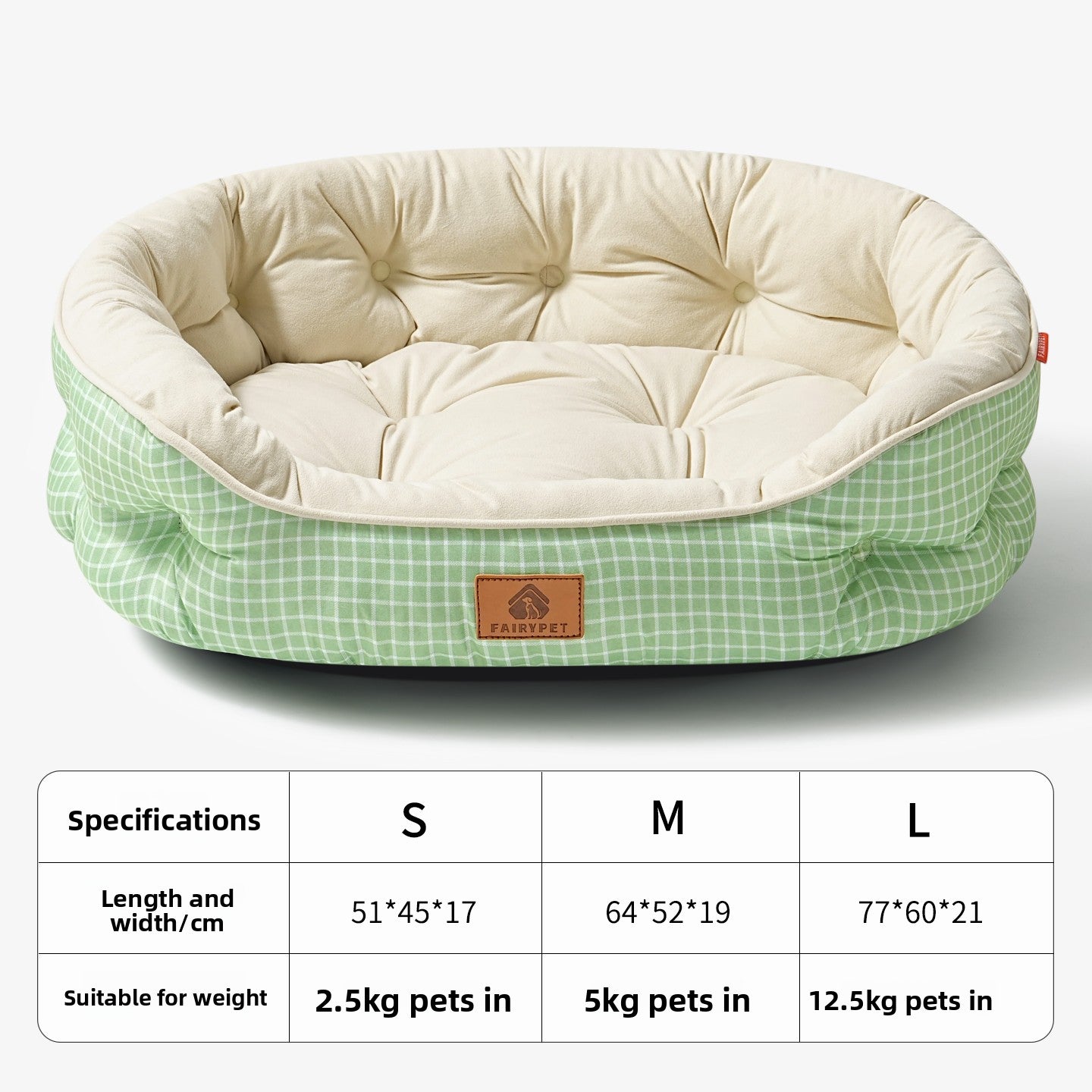 All Seasons Plush Dog Bed with Cooling Pad Option