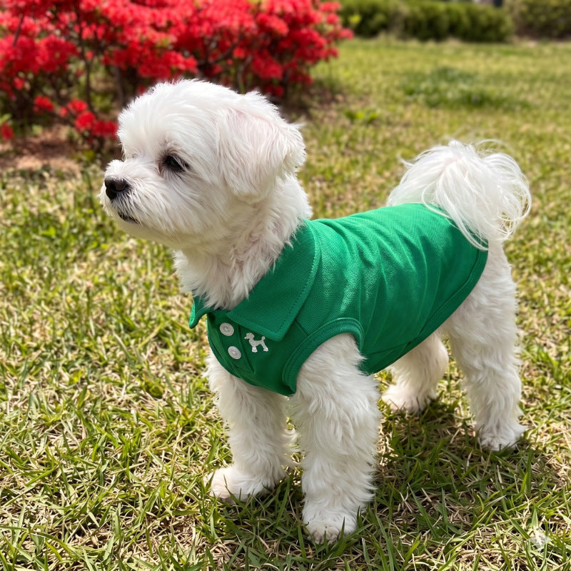 Embroidered Pet Polo Shirt Vest