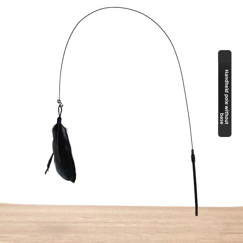 Feather Cat Teaser Stick with Suction Cup