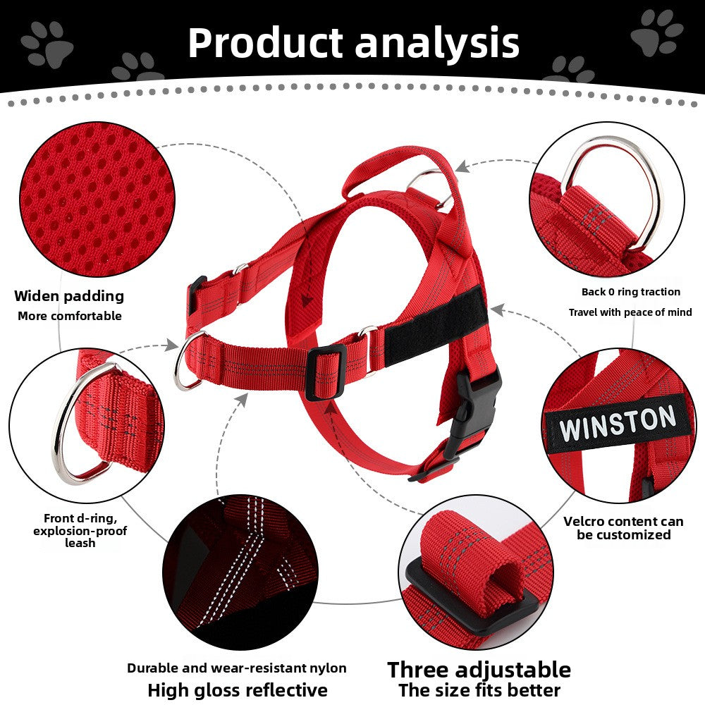Adjustable Nylon Dog Harness and Leash