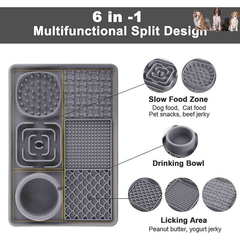 Silicone Pet Licking Mat Slow Feeder with Suction Cups