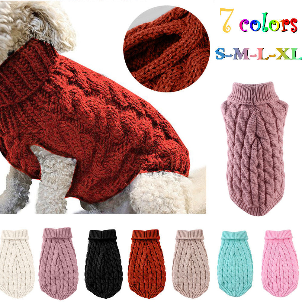 Pet dog knitted sweater