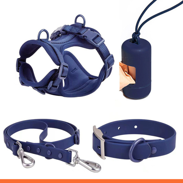 Adjustable Dog Harness with Leash and Collar Set