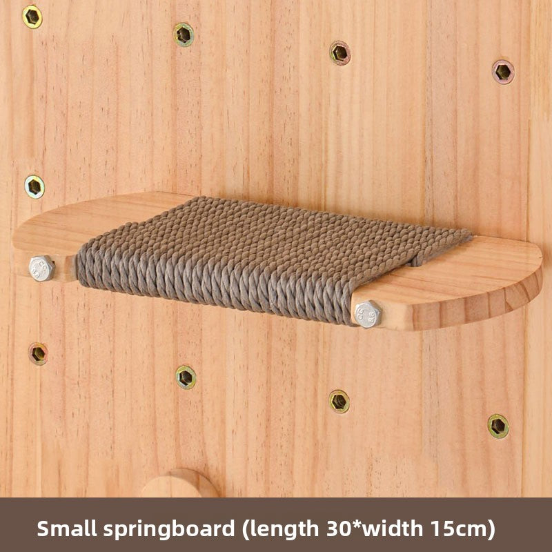 Modular Wall-Mounted Cat Climbing Tree with Perch