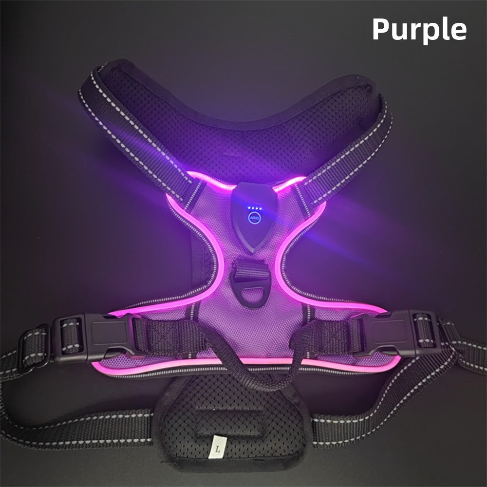 LED Luminous Pet Chest Strap Night