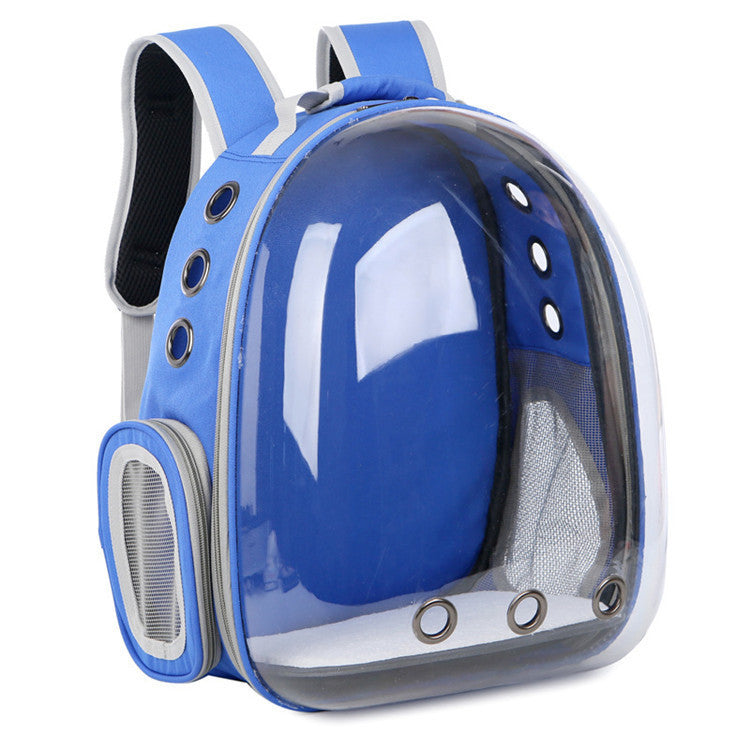 Portable Transparent Pet Backpack with Side Door