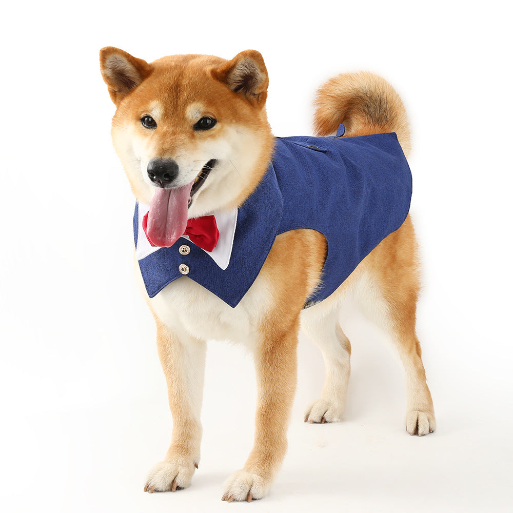 Pet Dog Tuxedo Vest with Bow Tie