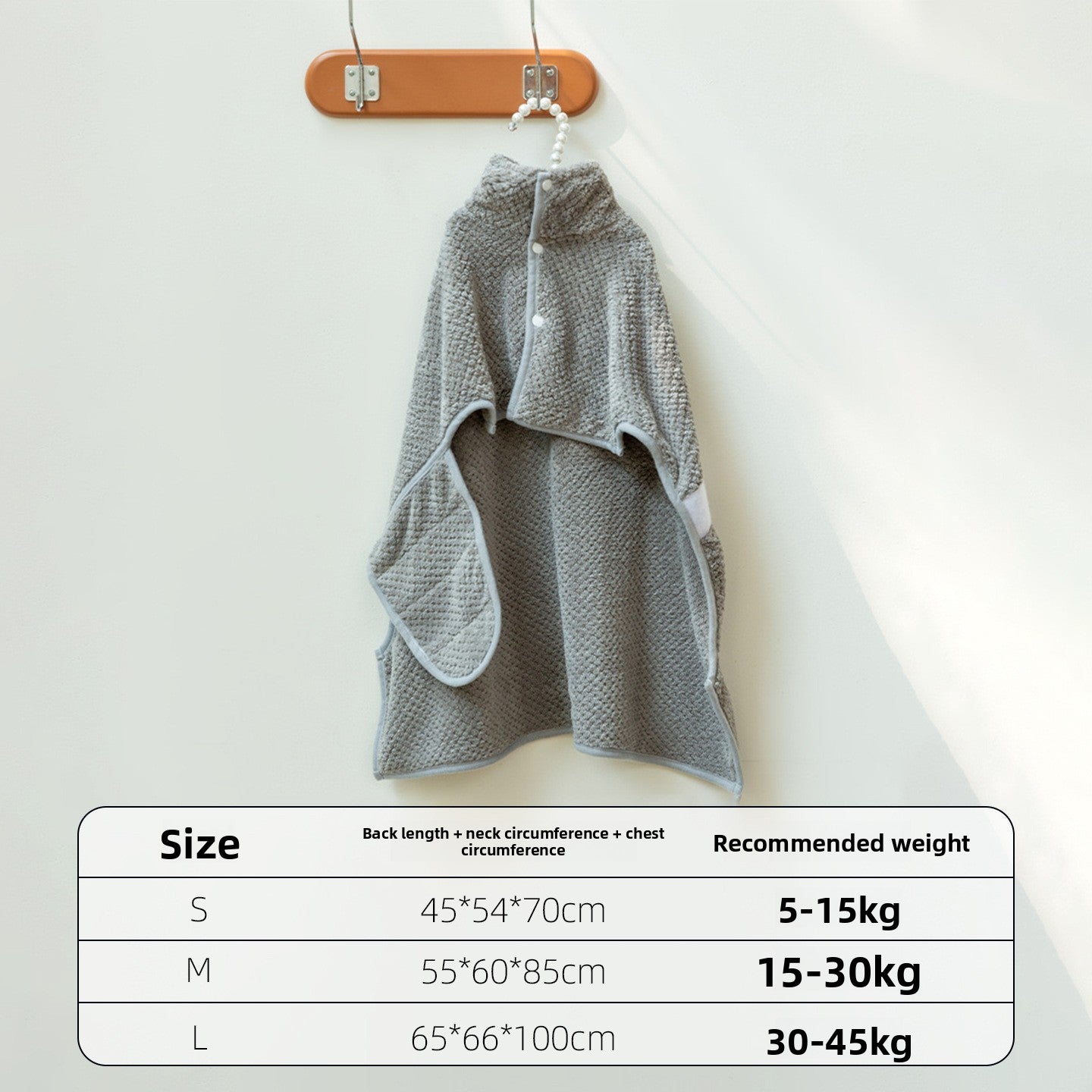Disposable Absorbent Pet Bathrobe for Dogs and Cats