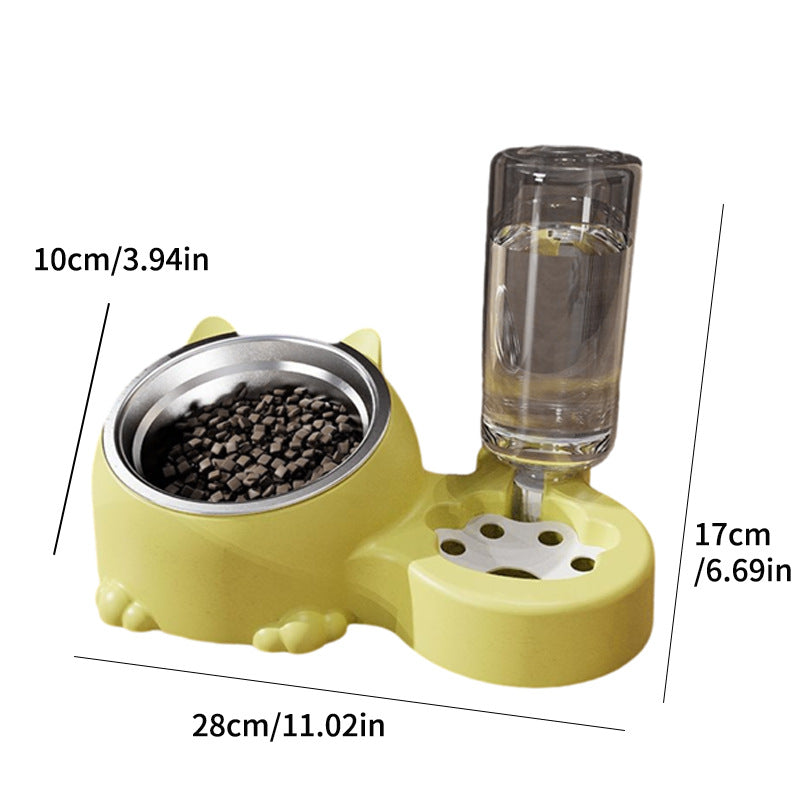 Double-bowl pet food bowl