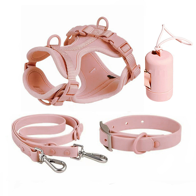 Adjustable Dog Harness with Leash and Collar Set