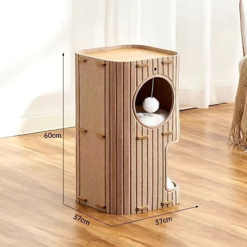 Multi-Layer Cat Tree with Scratching Board