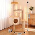 Integrated Cat Climbing Tree with Sisal Scratching Post