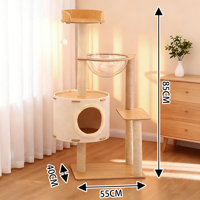 Integrated Cat Climbing Tree with Sisal Scratching Post