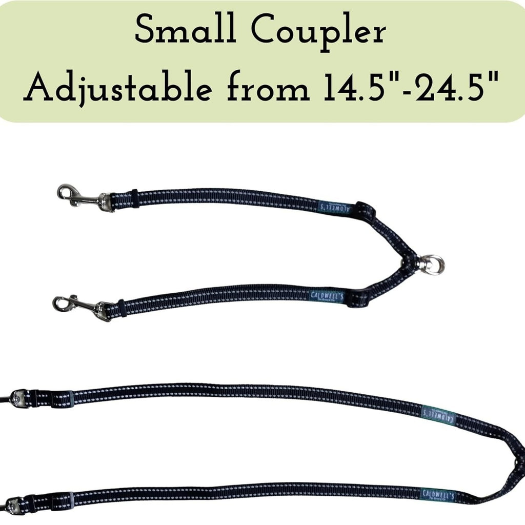 Adjustable Reflective Dual Pet Leash with Metal Buckles