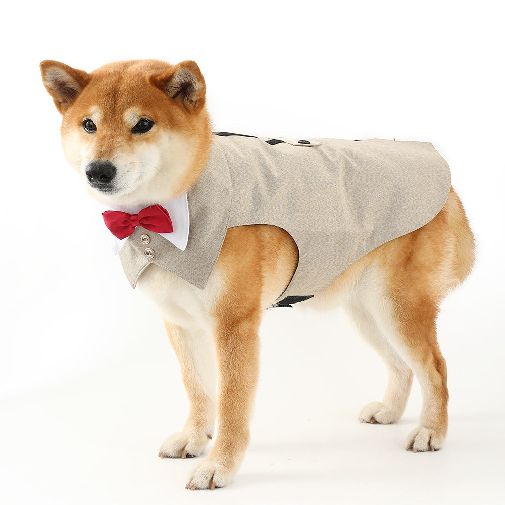 Pet Dog Tuxedo Vest with Bow Tie
