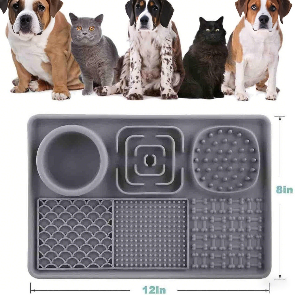 Silicone Pet Licking Mat Slow Feeder with Suction Cups