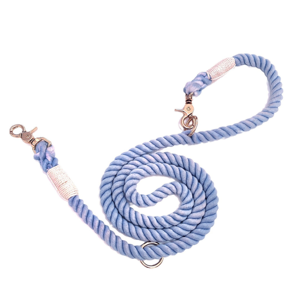 Handmade Cotton Braided Dog Leash with Copper Hook
