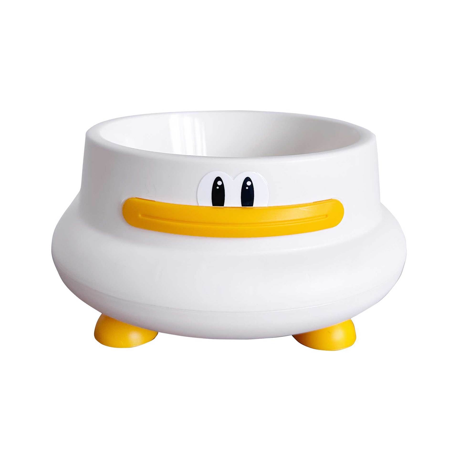 Duck Design Pet Food Bowl with Anti-Slip Base