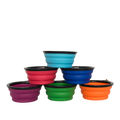 Foldable plastic dog bowl