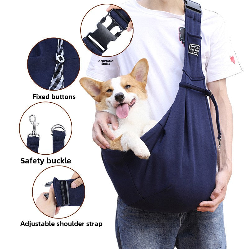 Single shoulder out portable pet bag