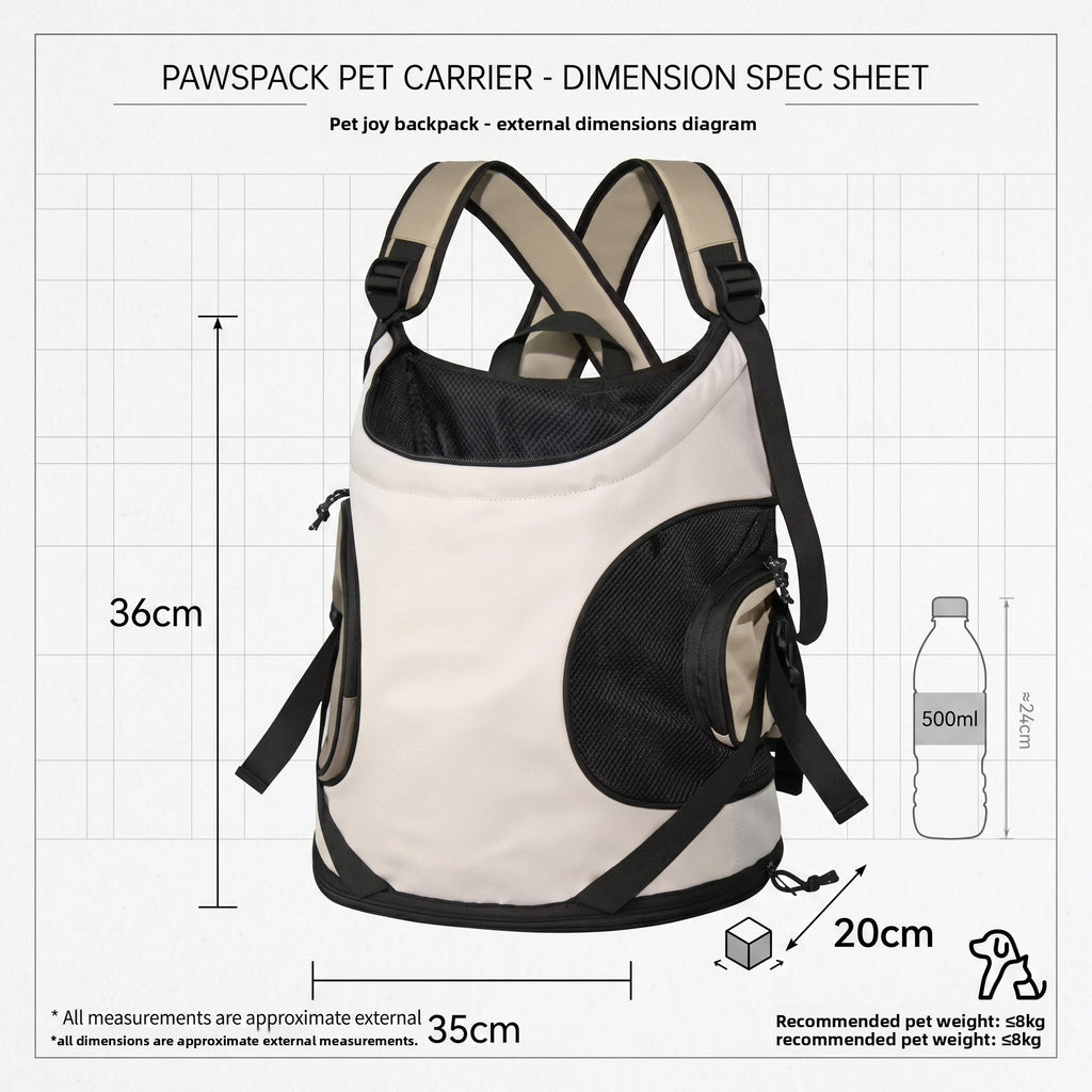 Front-Carry Pet Backpack with Bubble Window