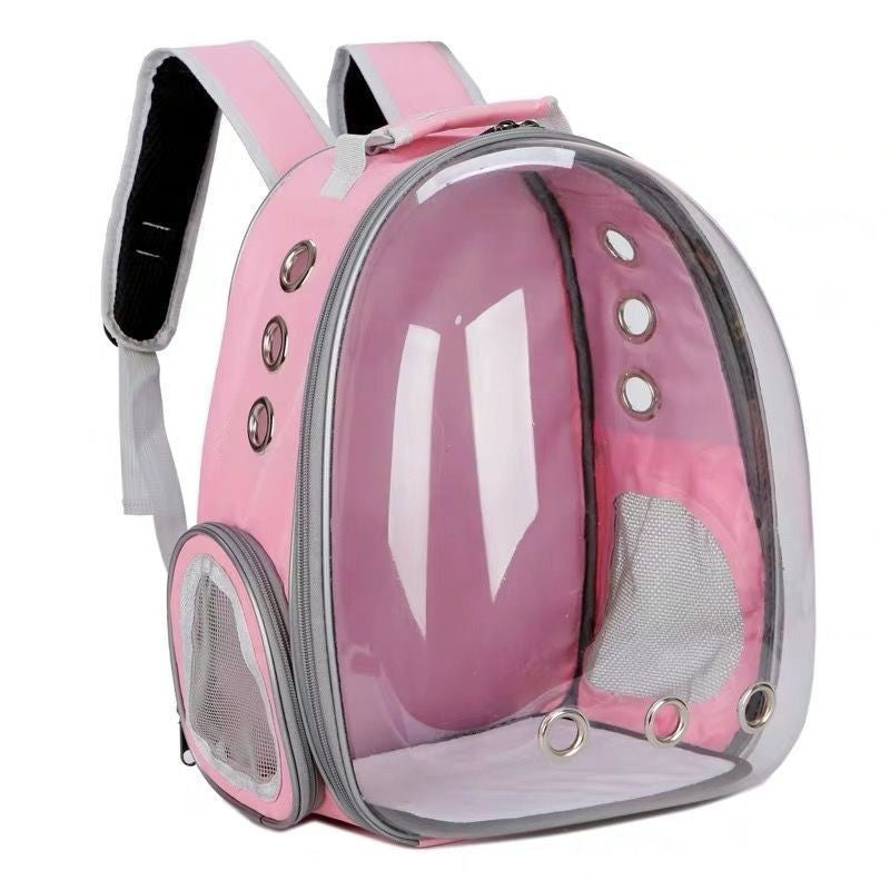 Portable Transparent Pet Backpack with Side Door